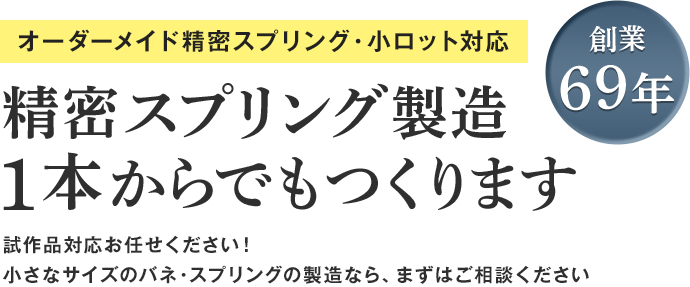 有限会社飯田スプリング オーダーメイド精密スプリング